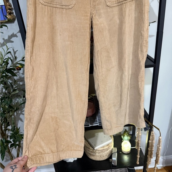 Per Se Tan Corduroy Cropped Pants size 8 - Picture 2 of 11
